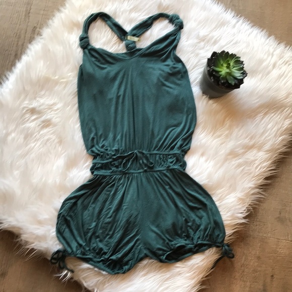 Honey Punch Pants - Honey Punch Green Romper EUC!